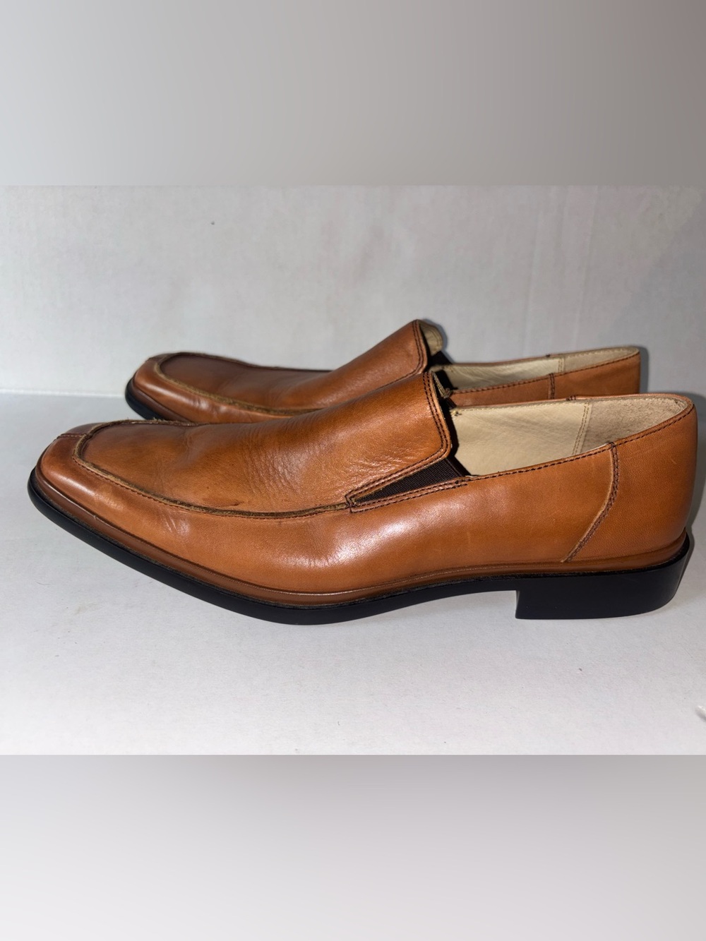 Kenneth Cole New York "Take It Easy" Cognac Leather Loafers - 8.5M